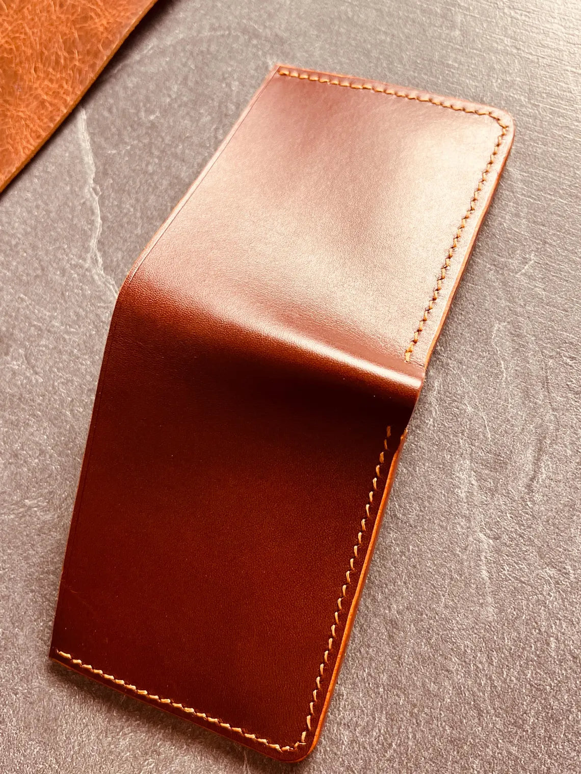 Billetera plegable de cuero de plena flor italiano