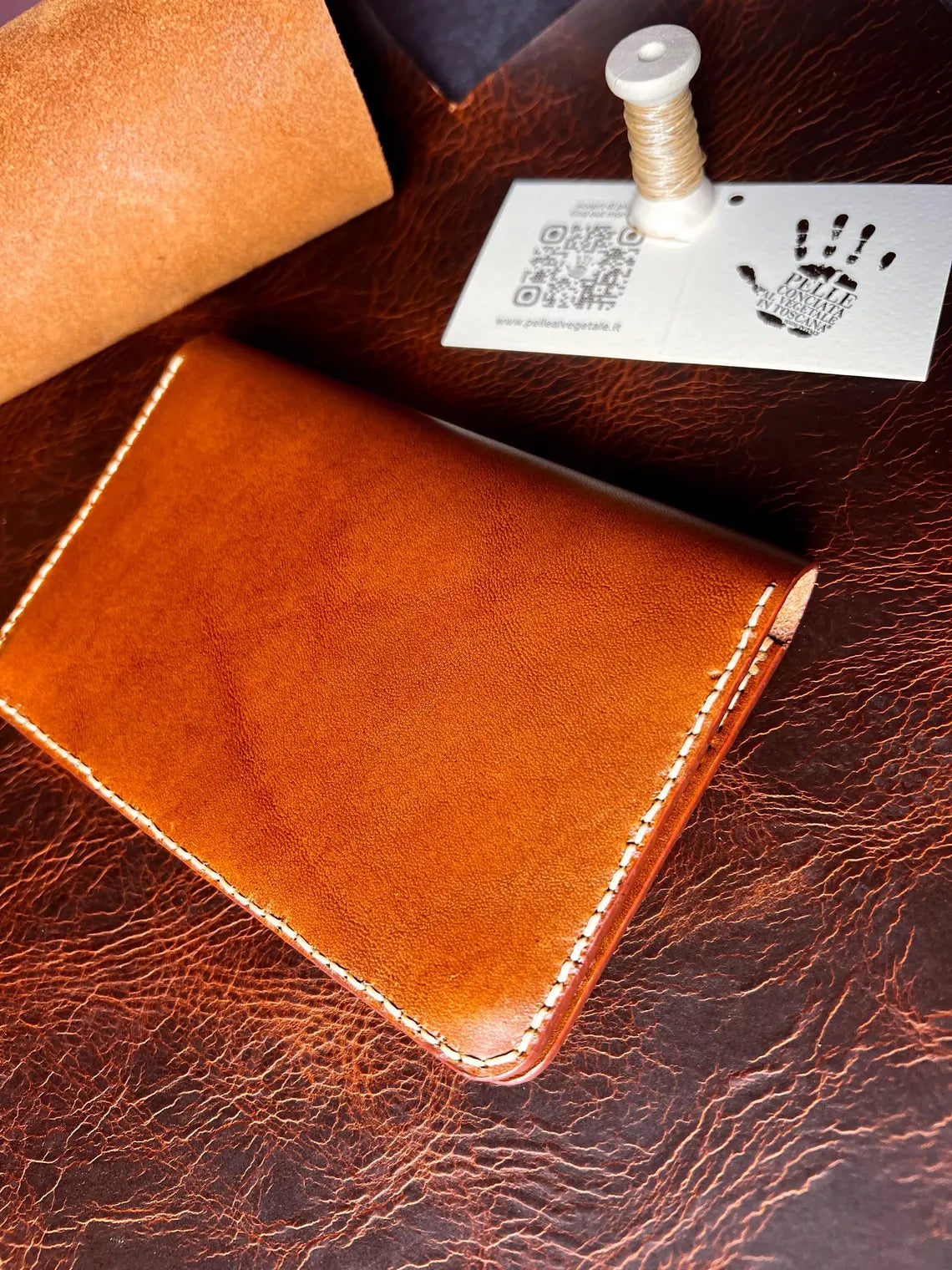 Slim Leather Passport Holder in Italian Full-Grain Leather