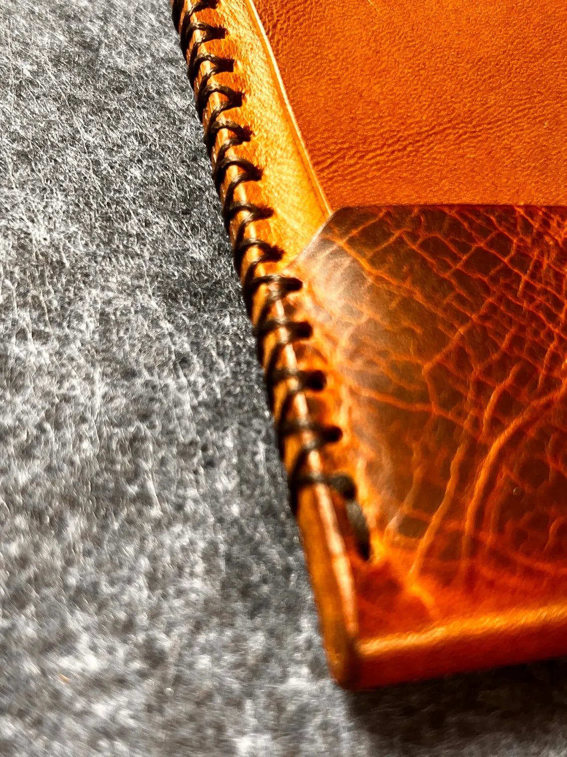 Wrap Card Holder in Italian Full-Grain Leather
