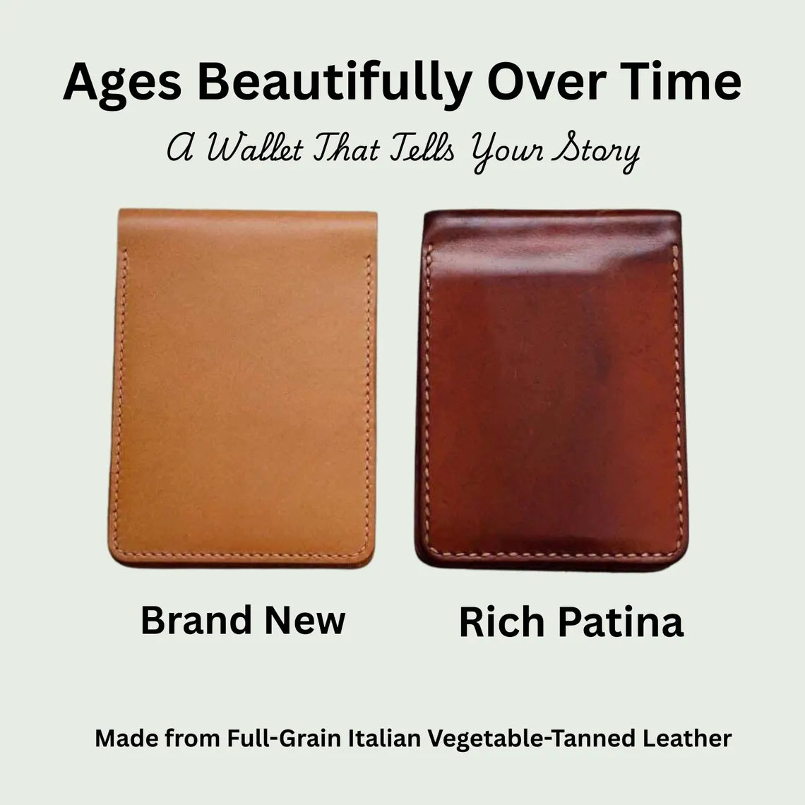 Slim Leather Passport Holder in Italian Full-Grain Leather