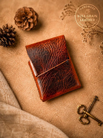 Handmade full grain leather wallet 