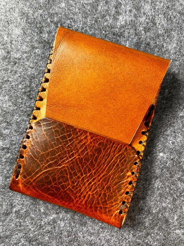 Wrap Card Holder in Italian Full-Grain Leather