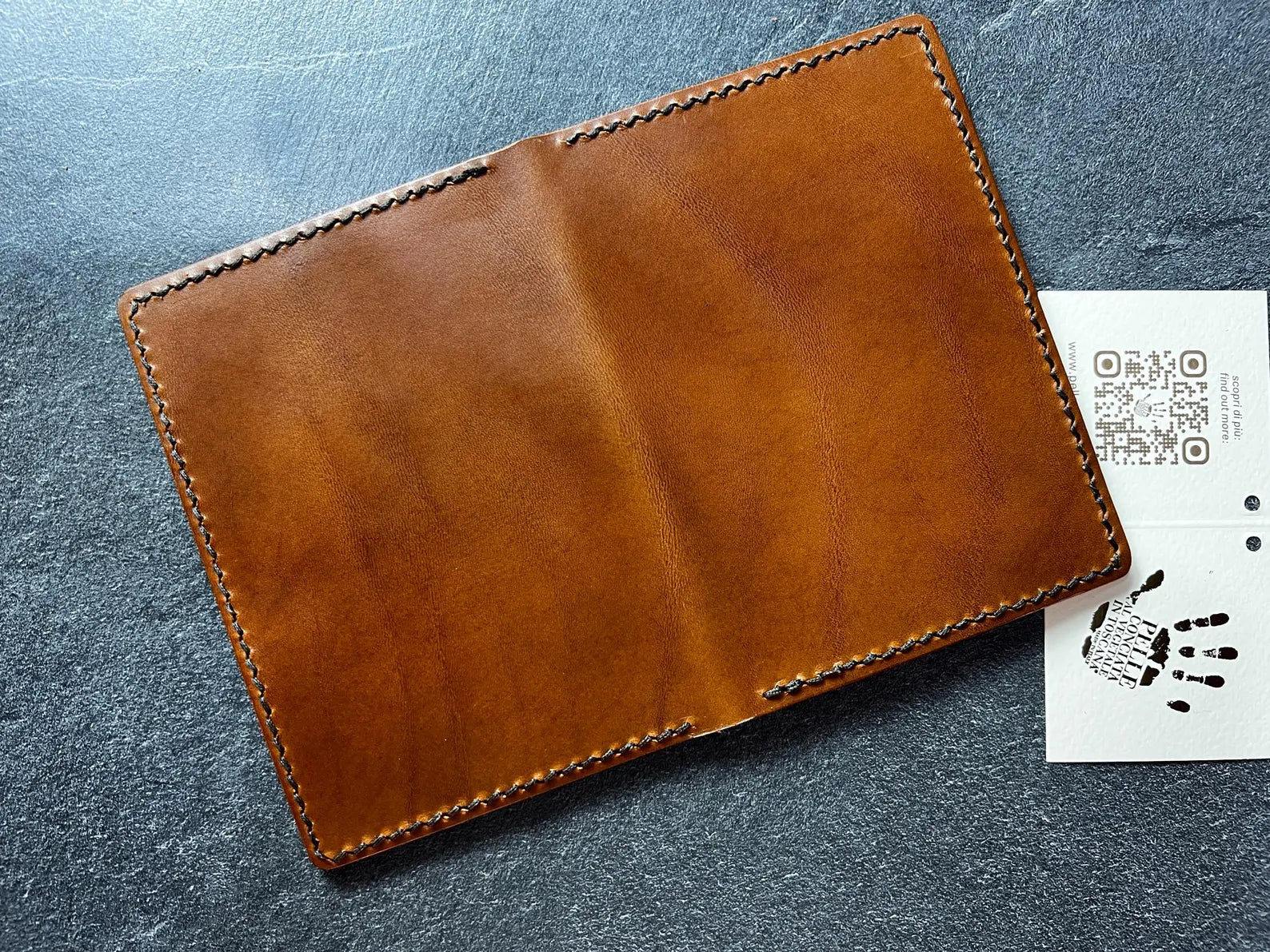 Travel Passport Wallet in Italian Full-Grain Leather