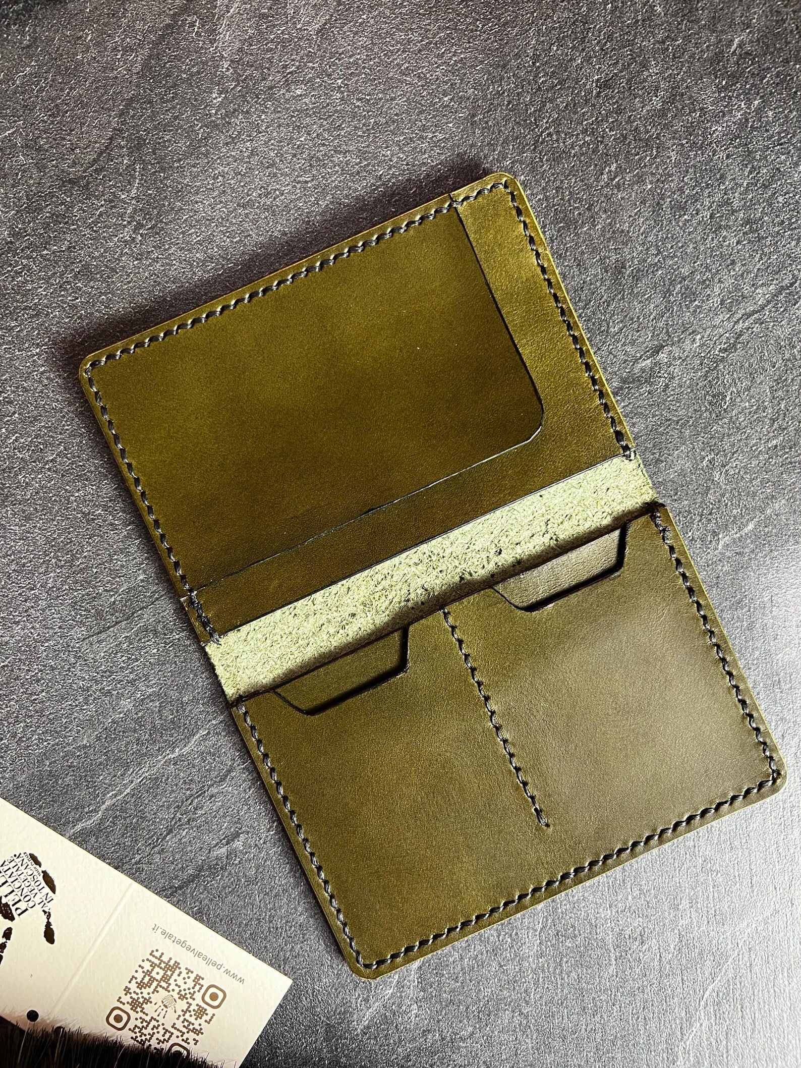 Travel Passport Wallet in Italian Full-Grain Leather